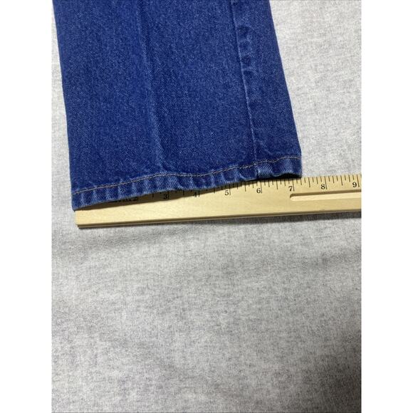 LL Bean Jeans Mens Tag 36x28 Actual 34x27 Blue Classic Fit Dark Straight - Picture 12 of 12